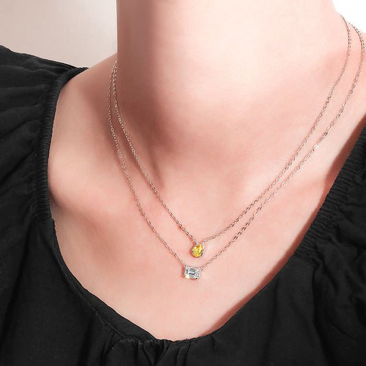 Sterling Silver Simple Geometric Necklace