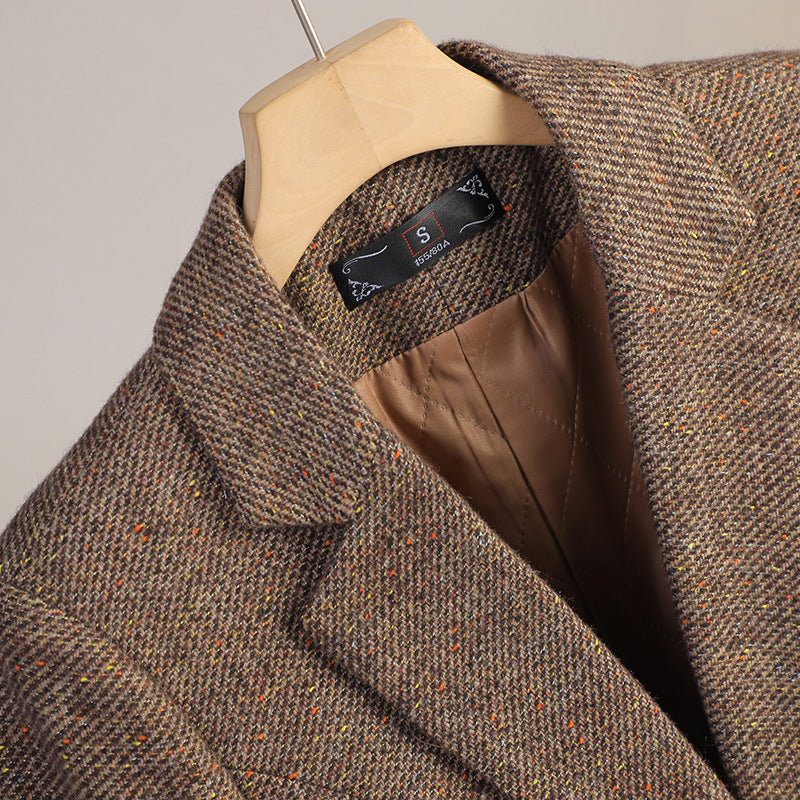 Women's Woolen Quilted Suit Jacket