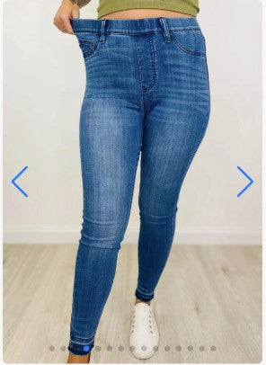 Lady's Stretch Waist Slim Fit Skinny Pants