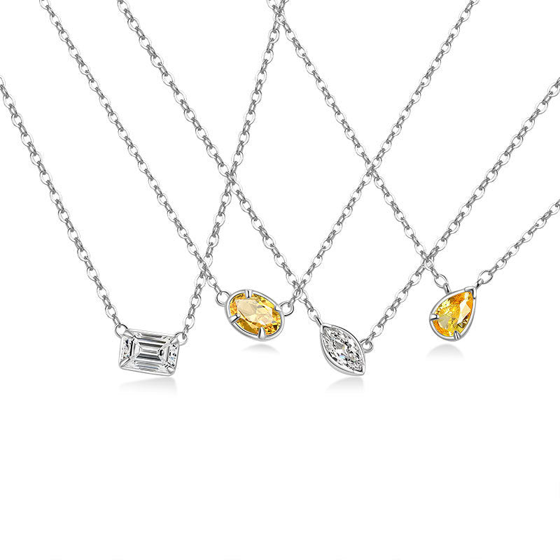 Sterling Silver Simple Geometric Necklace