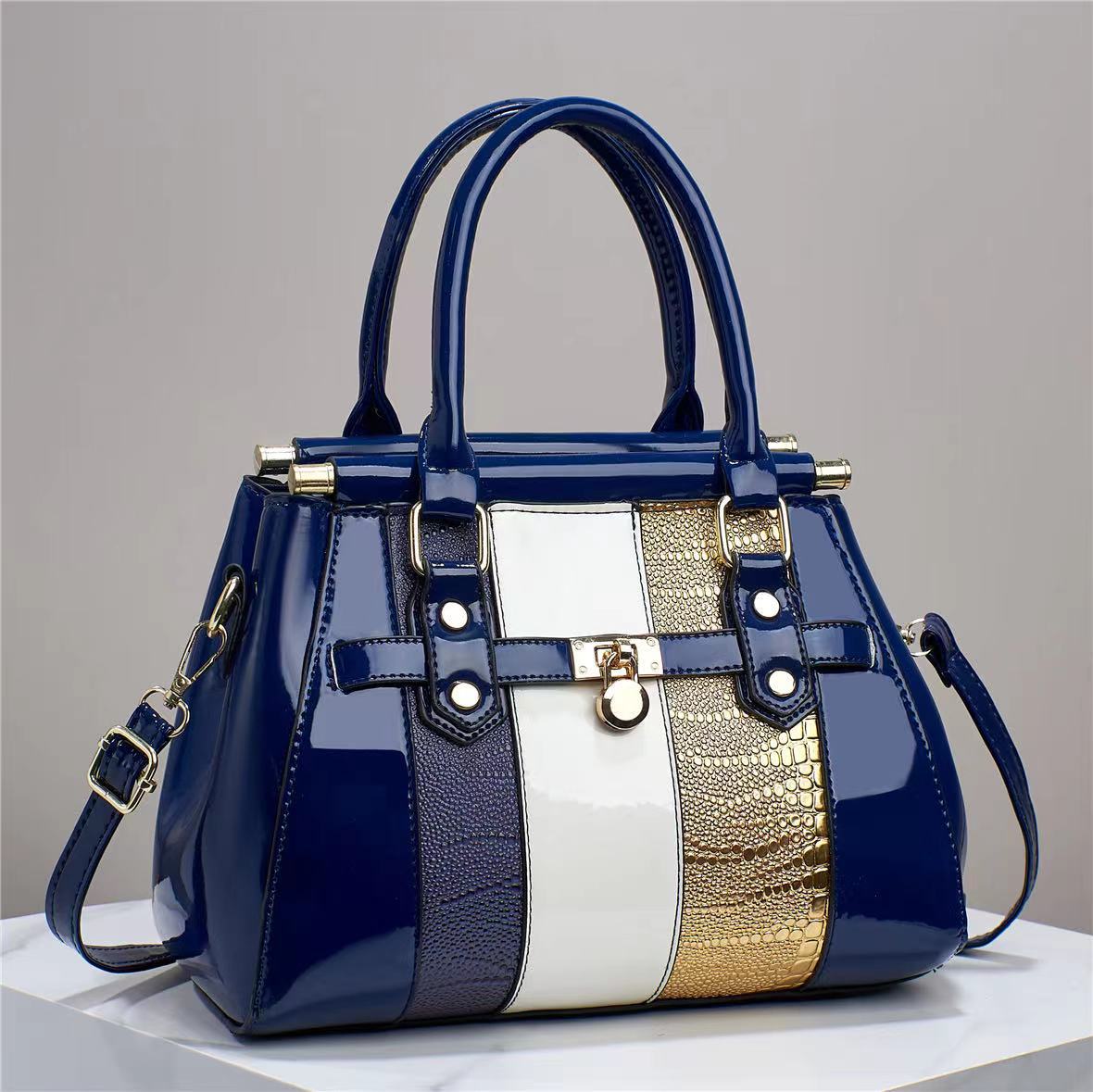 Bright Leather Shoulder Bag