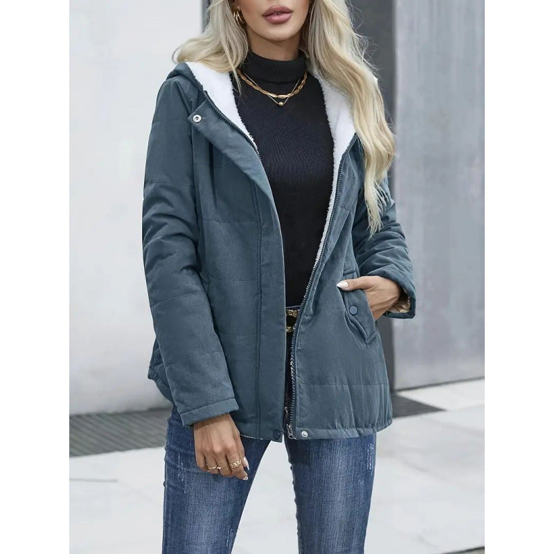 Fleece-lined Cotton Coat