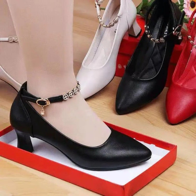 Ankle-strap Buckle High Heels