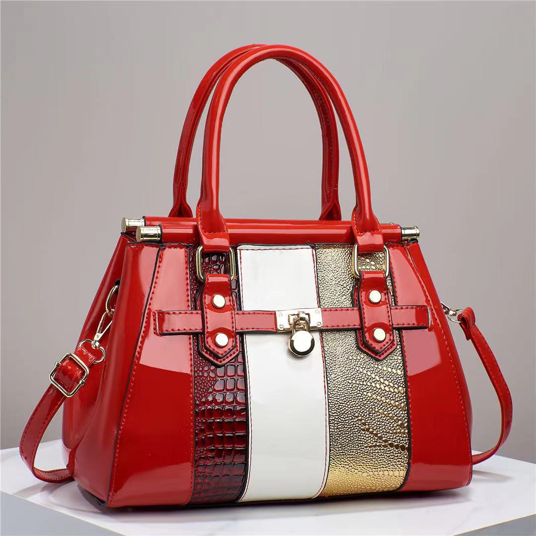 Bright Leather Shoulder Bag