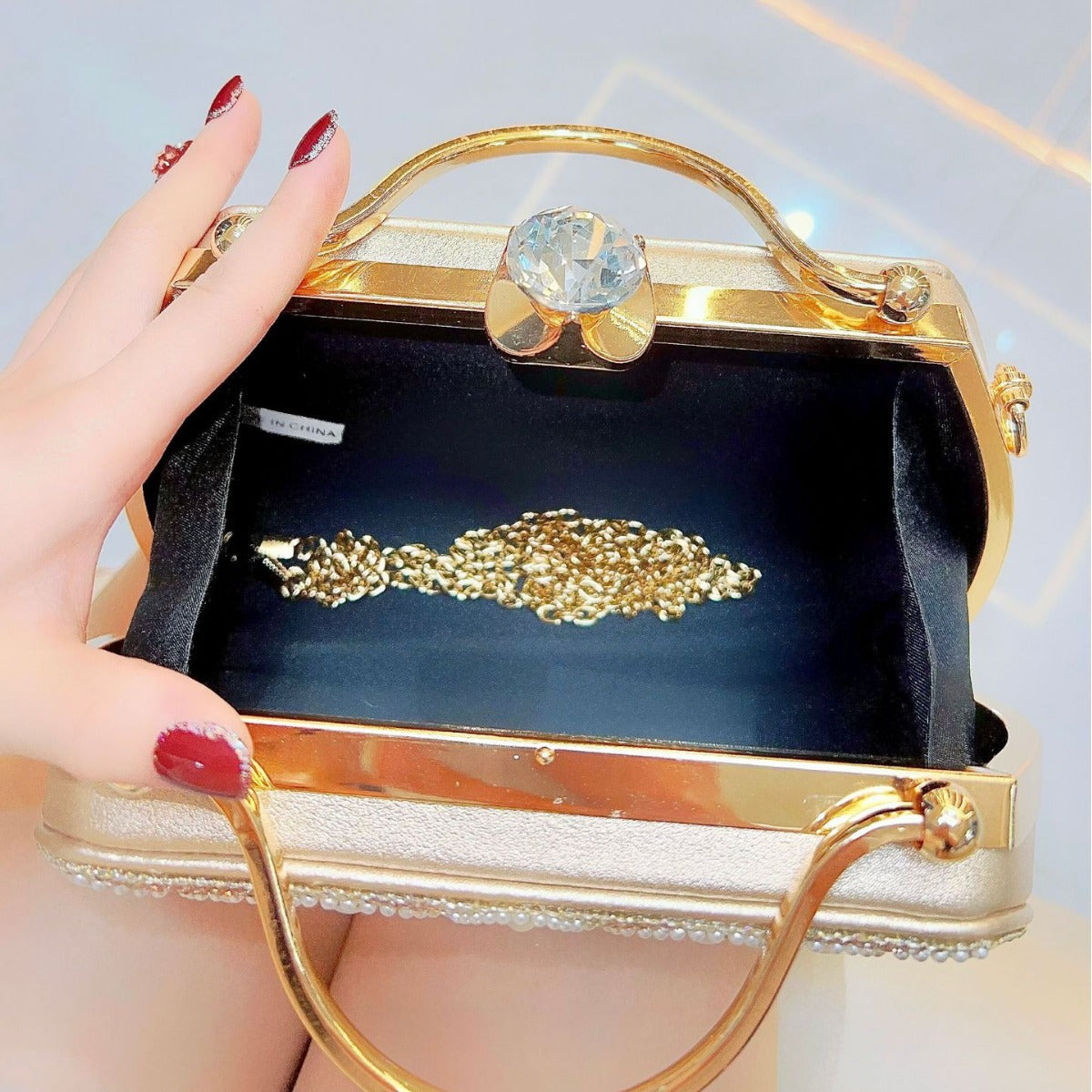 Women's Portable Creative Rhinestone Handbag