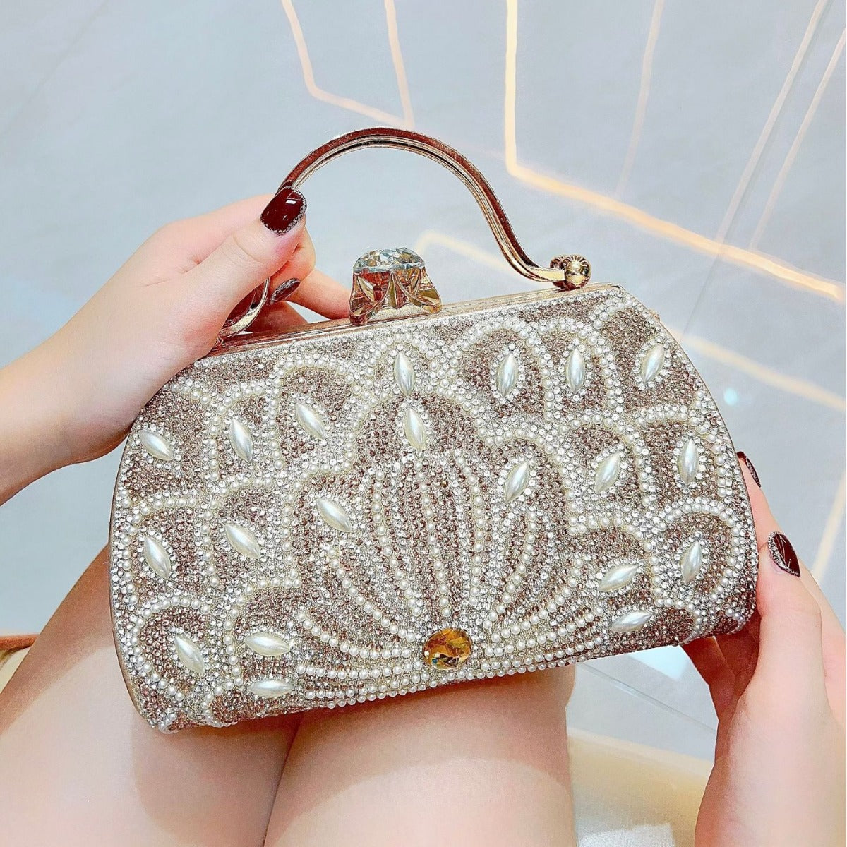 Women's Portable Creative Rhinestone Handbag