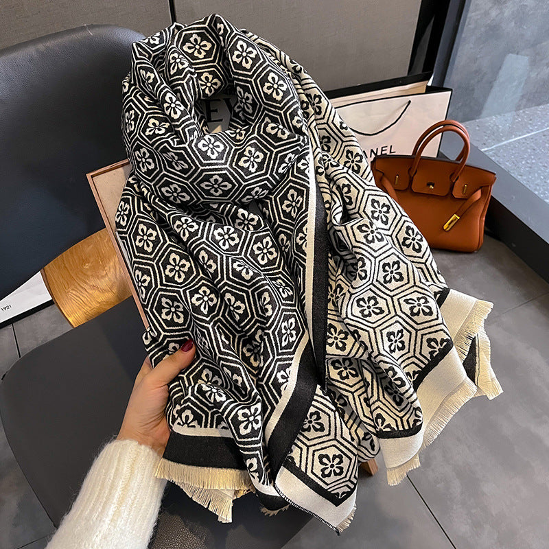 Cashmere Scarf Female Winter All-matching