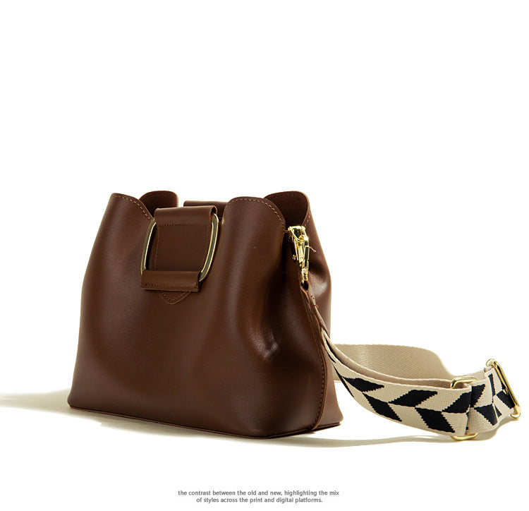 Crossbody Wide Portable Bucket Bag