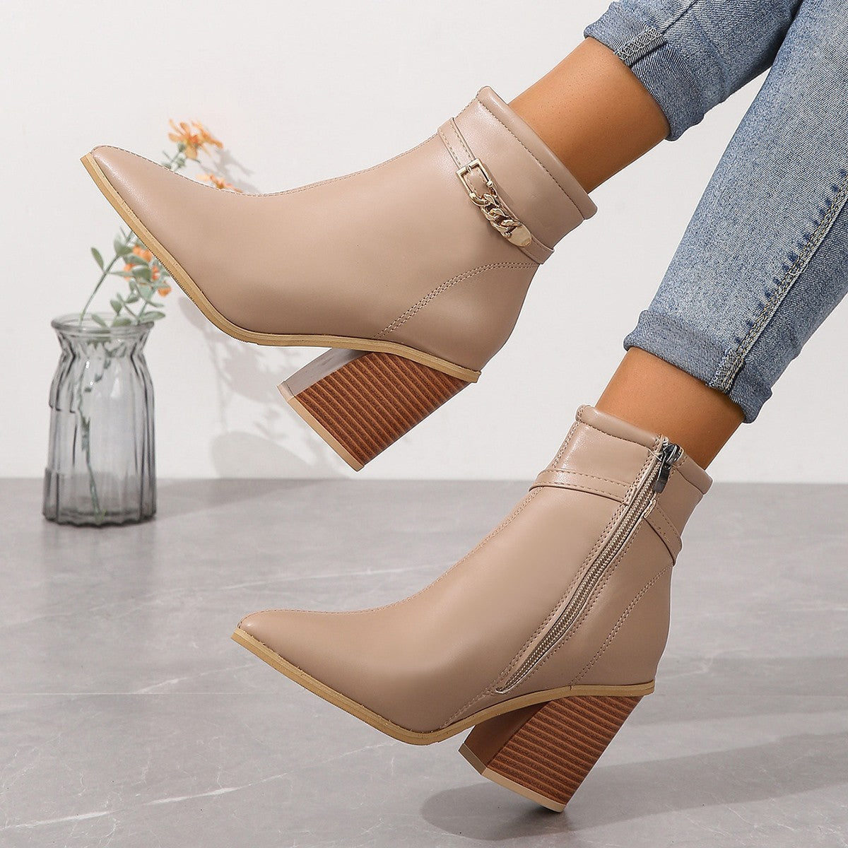 Women's High Heel Martin Boots