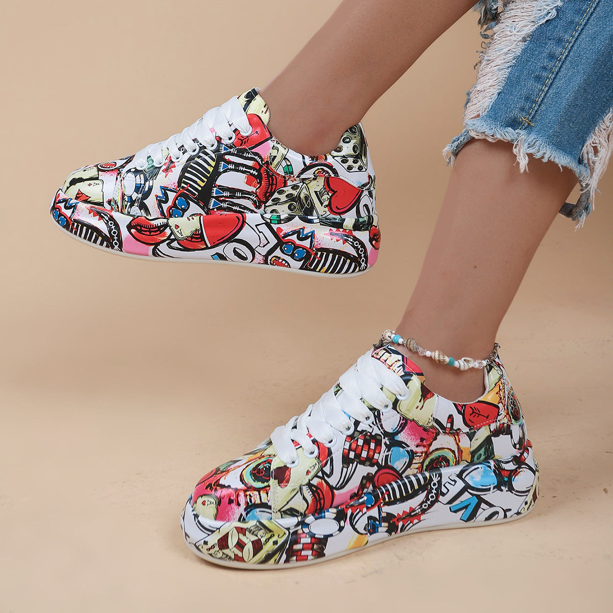 Thick Bottom Lace-up Sports Shoes