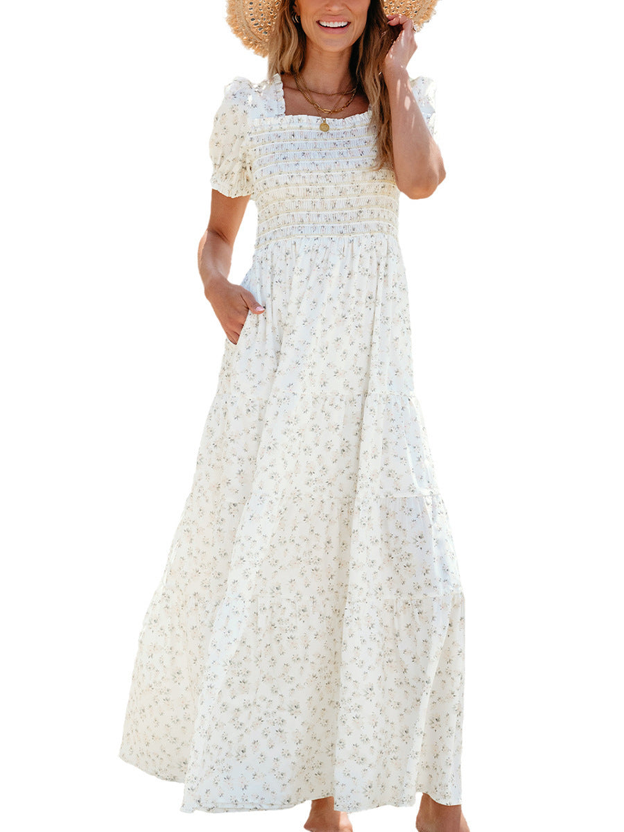 Fashion Thin Personality Sweet Floral Dress Women