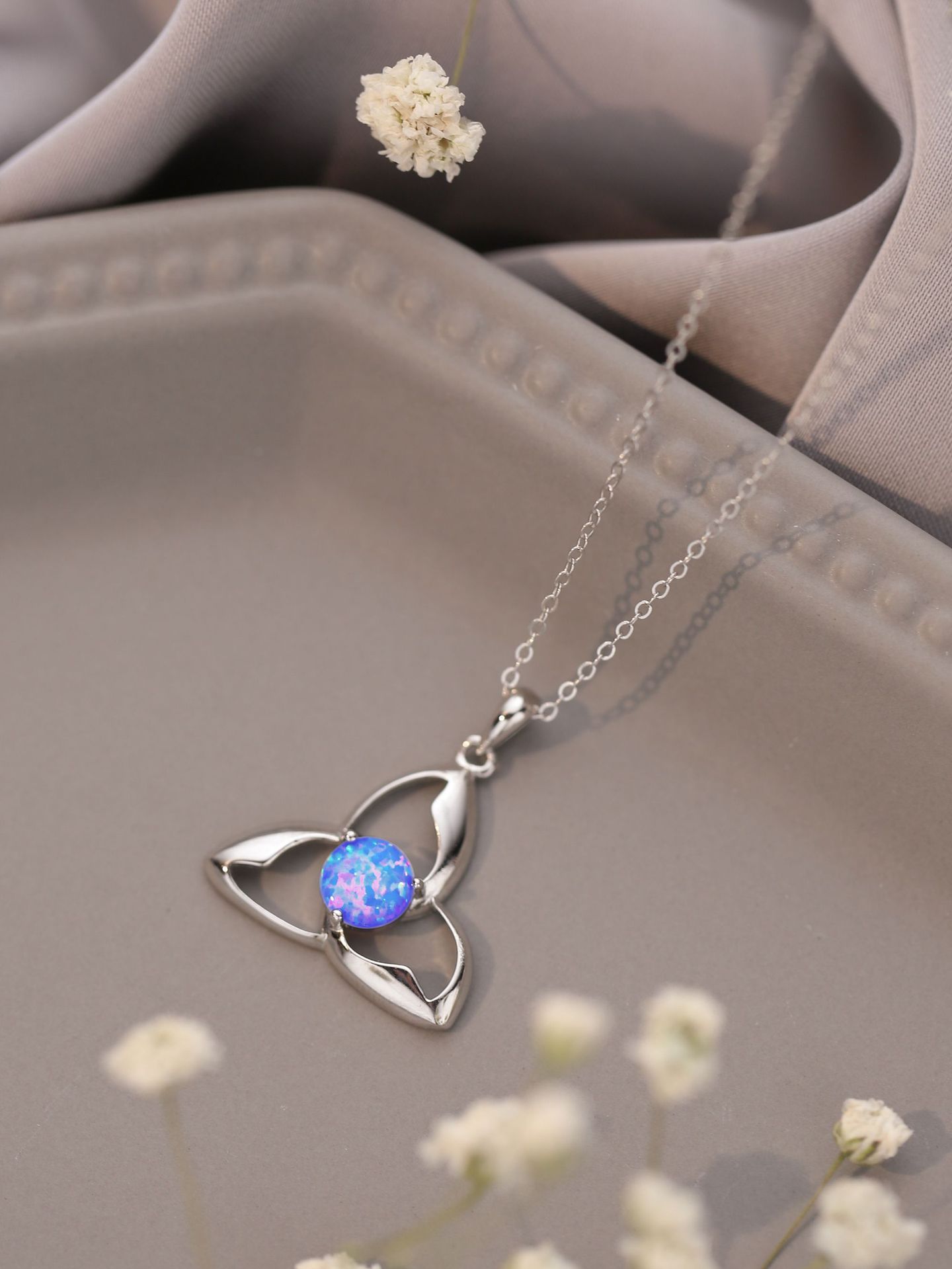Round Opal Necklace