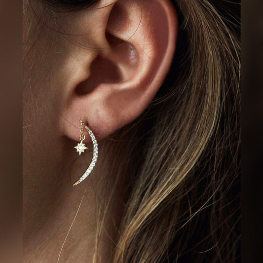 Women's Crescent Moon Earrings