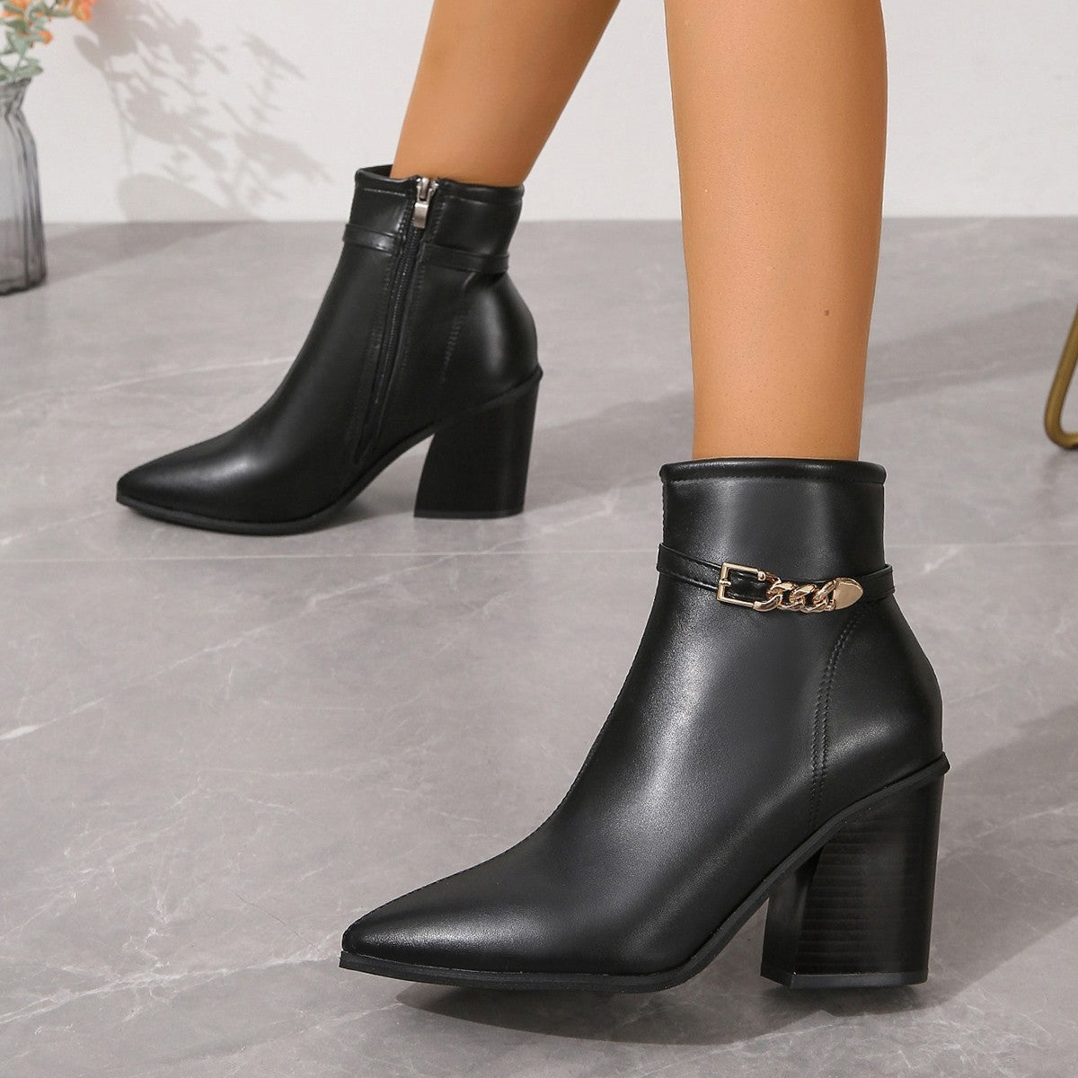 Women's High Heel Martin Boots