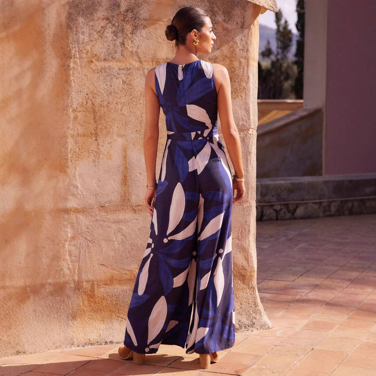 Fashion Round Neck Jumpsuit Women