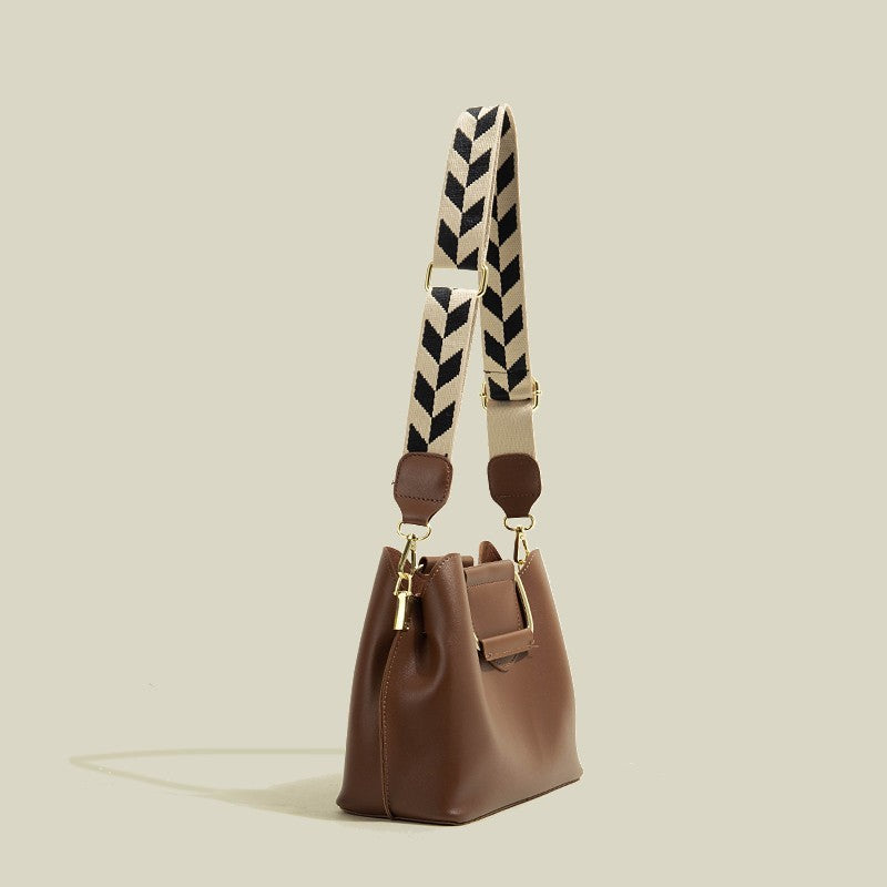 Crossbody Wide Portable Bucket Bag