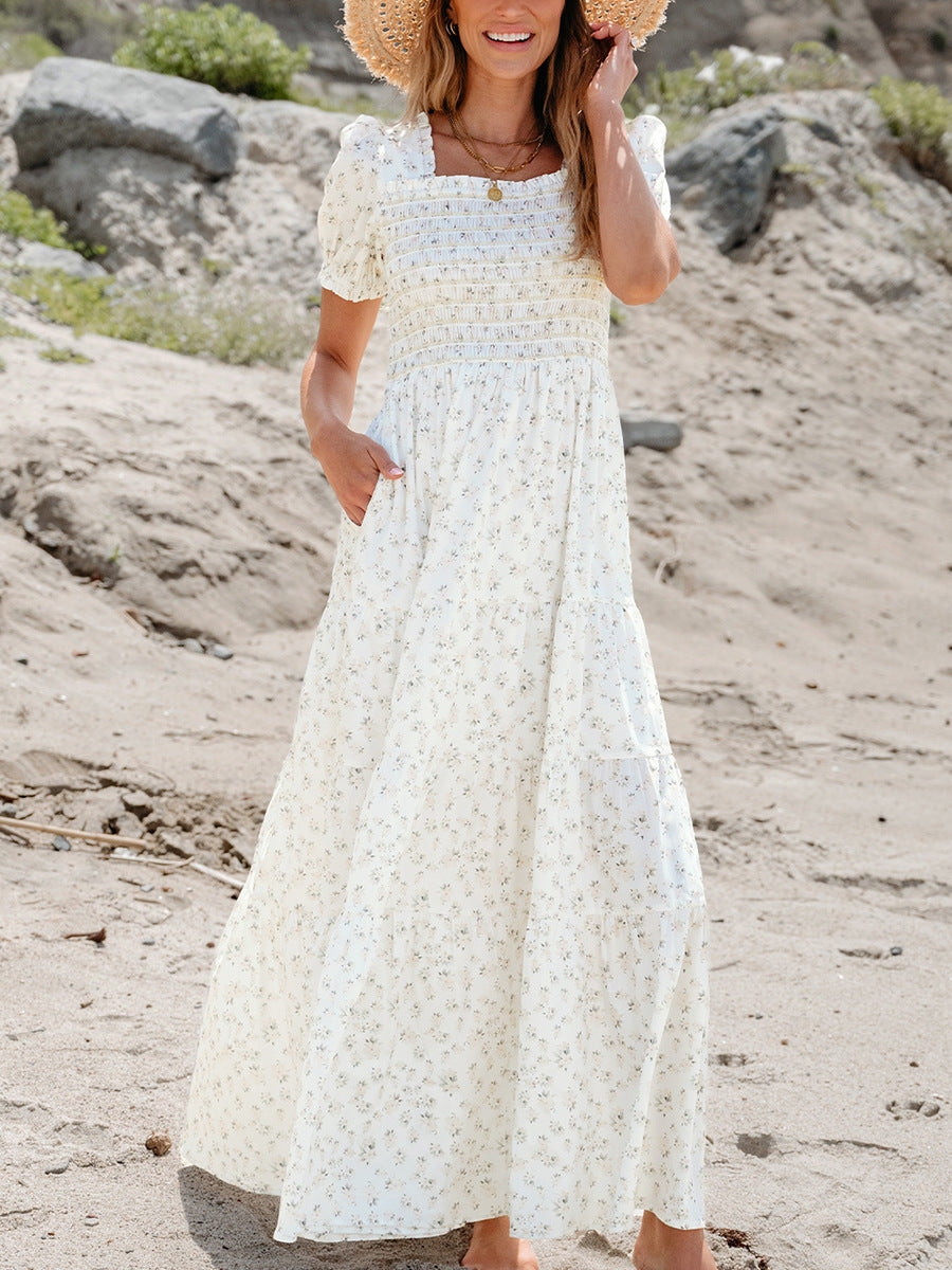 Fashion Thin Personality Sweet Floral Dress Women