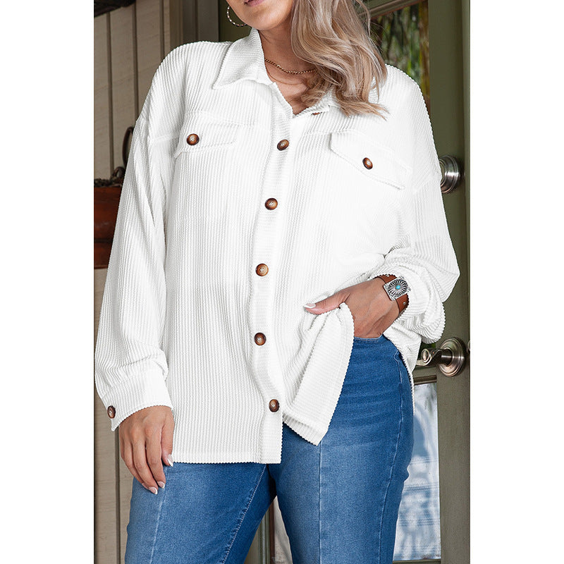 Loose Casual Texture Long Sleeve Jacket