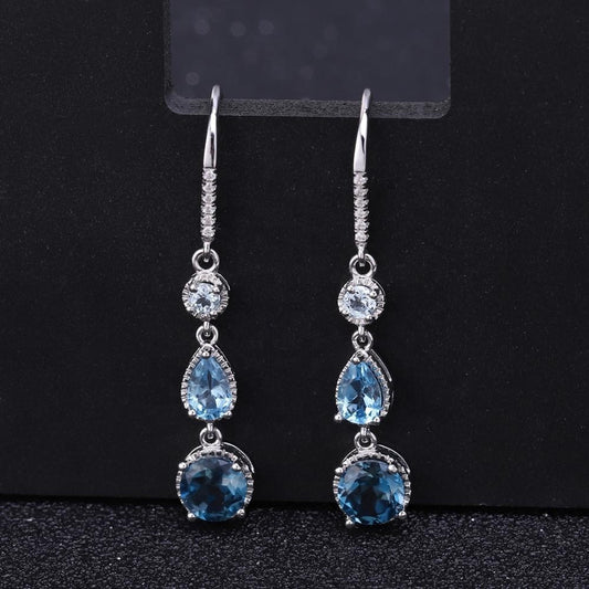Fashionable Elegant Natural Gemstone Earrings