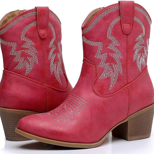 European And American Western Denim Boots