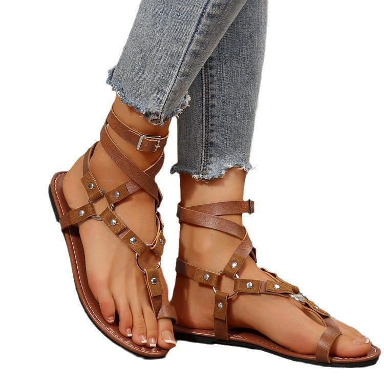 European And American Style Flat Sandals