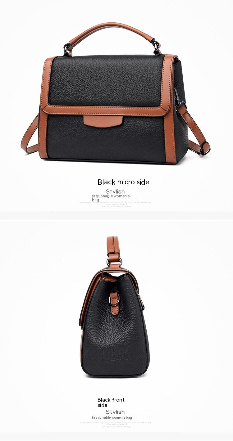 Soft Leather Textured Handbag