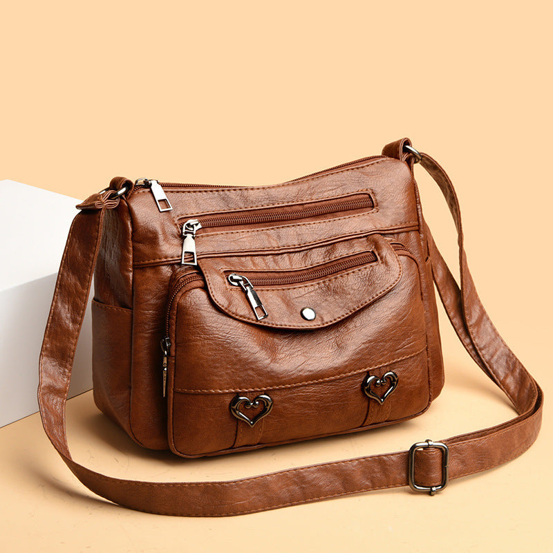 Retro Multi Pockets Crossbody Bag