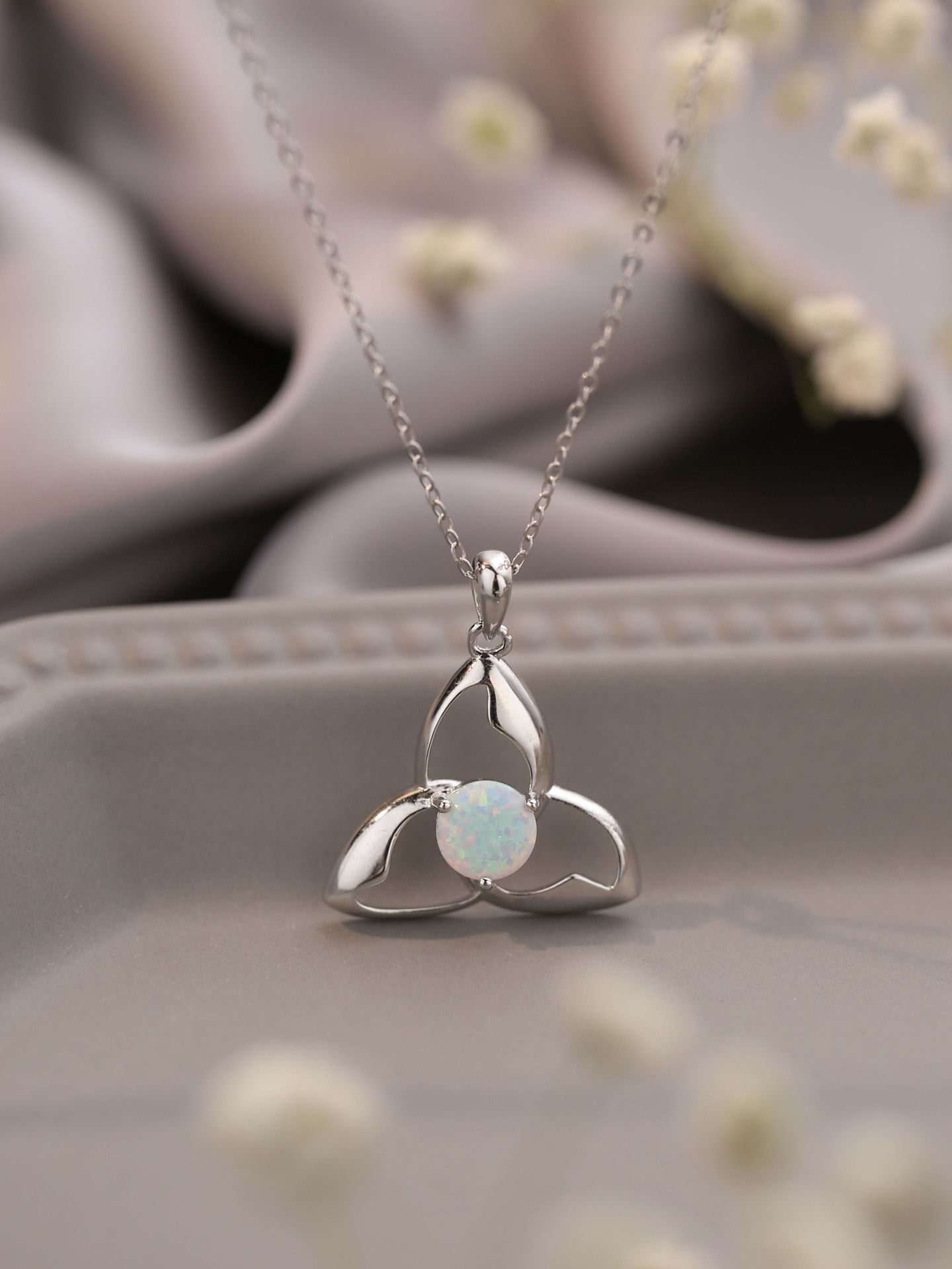 Round Opal Necklace