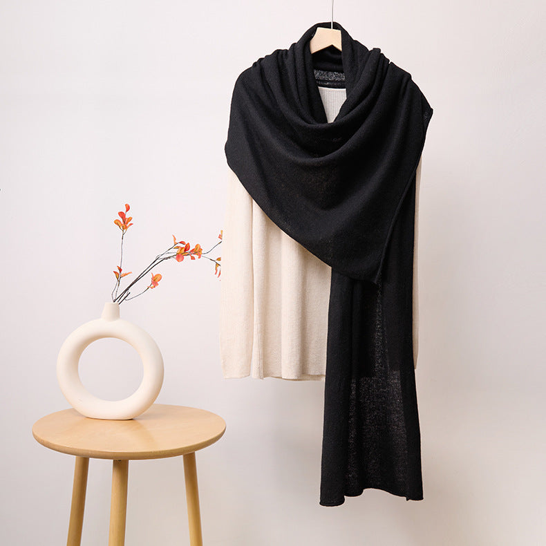 Cashmere Scarf Winter Warm All-matching Knitted Shawl