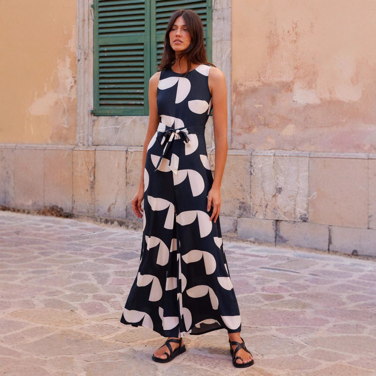 Fashion Round Neck Jumpsuit Women
