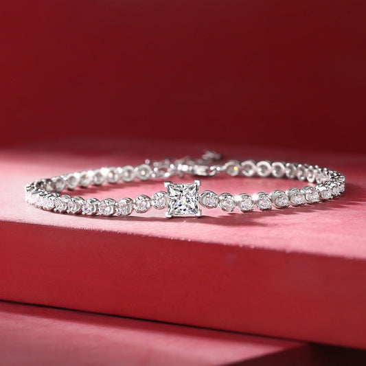 Moissanite Rubik's Cube Bracelet