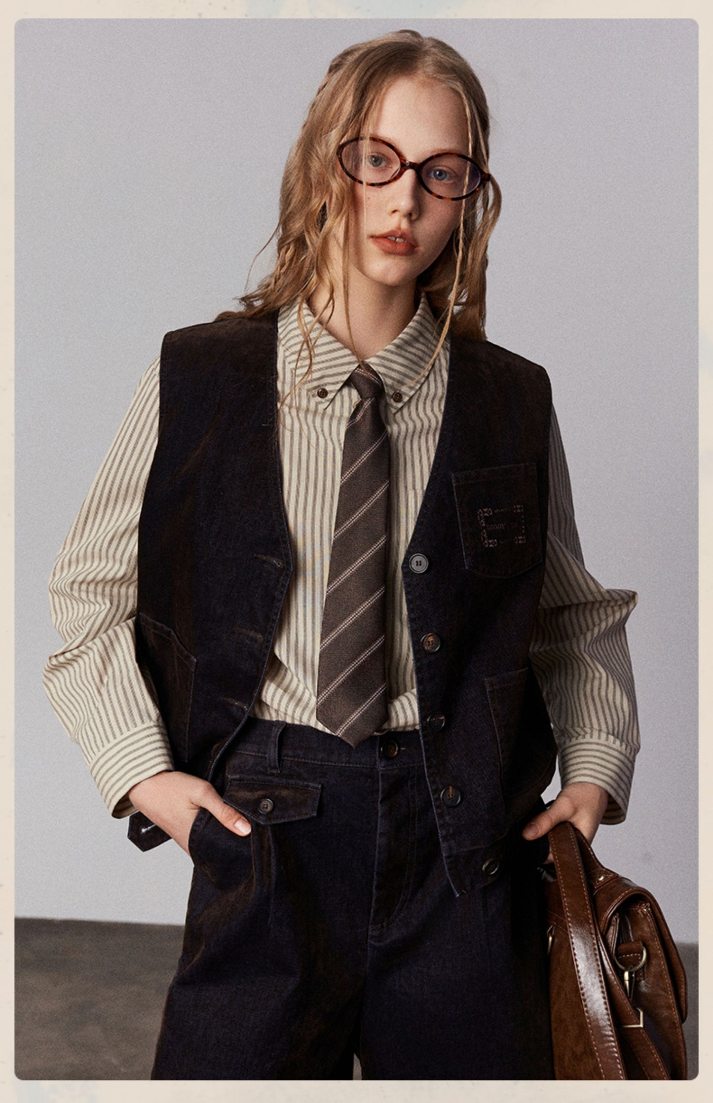 American Retro Striped Shirt For Women