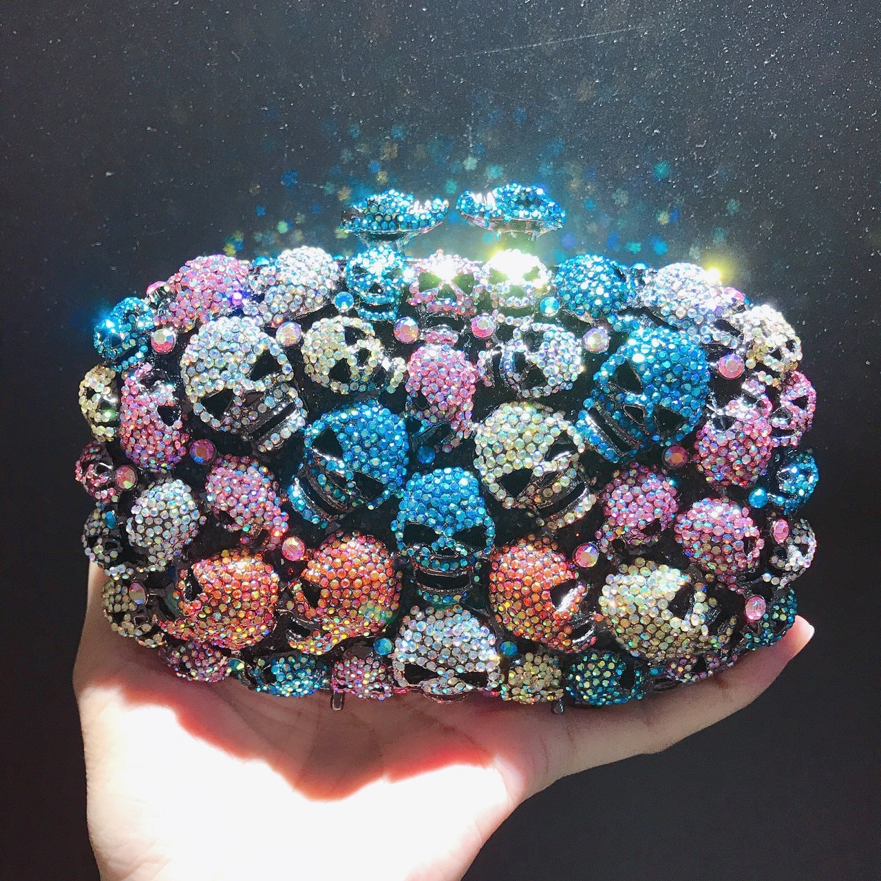 Skull Ghost Diamond European And American Style Clutch