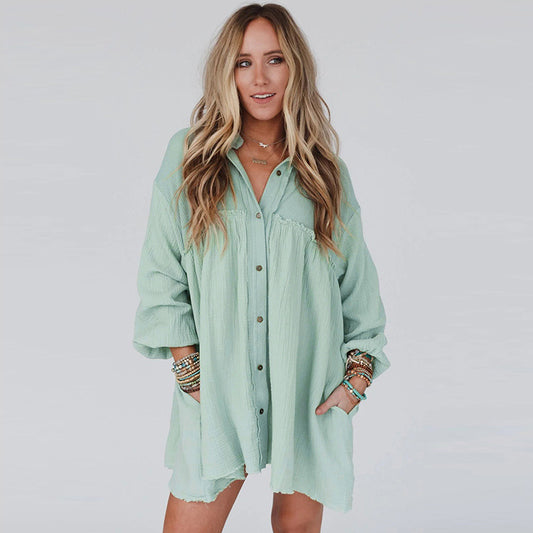 Thin Patchwork Sleeve Dress