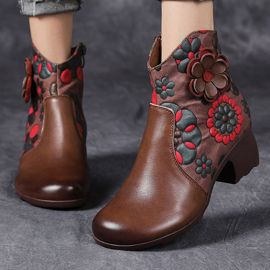 Simple Ethnic Comfortable Retro Boots