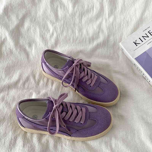 Purple Silk German Shoes For Women