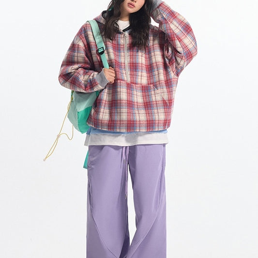 American Retro Loose Double-sided Hoodie Coat