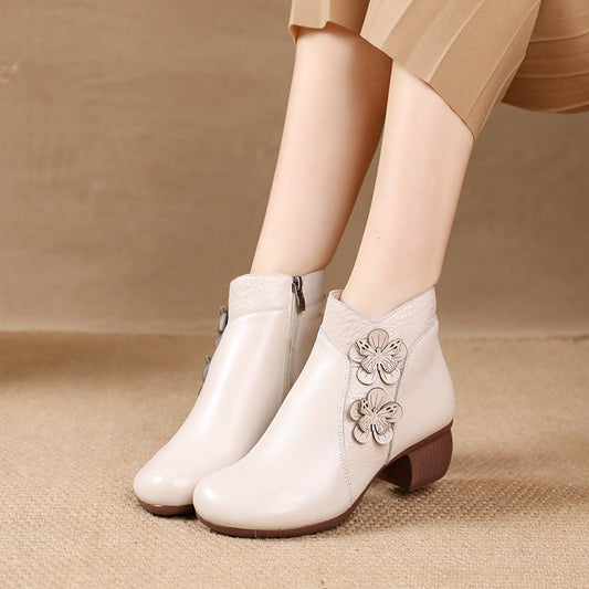 Soft Surface Cattlehide Leather Boots