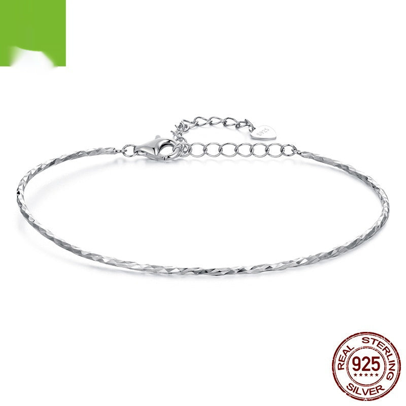 Sterling Silver White Gold Plated Bracelet For Women