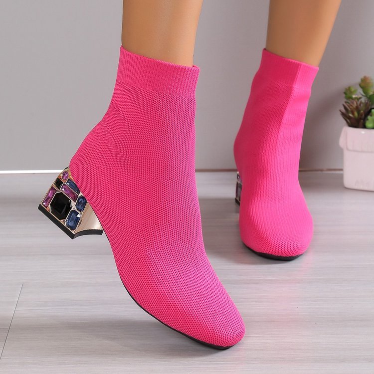 Woven Square Toe Women's Shoes