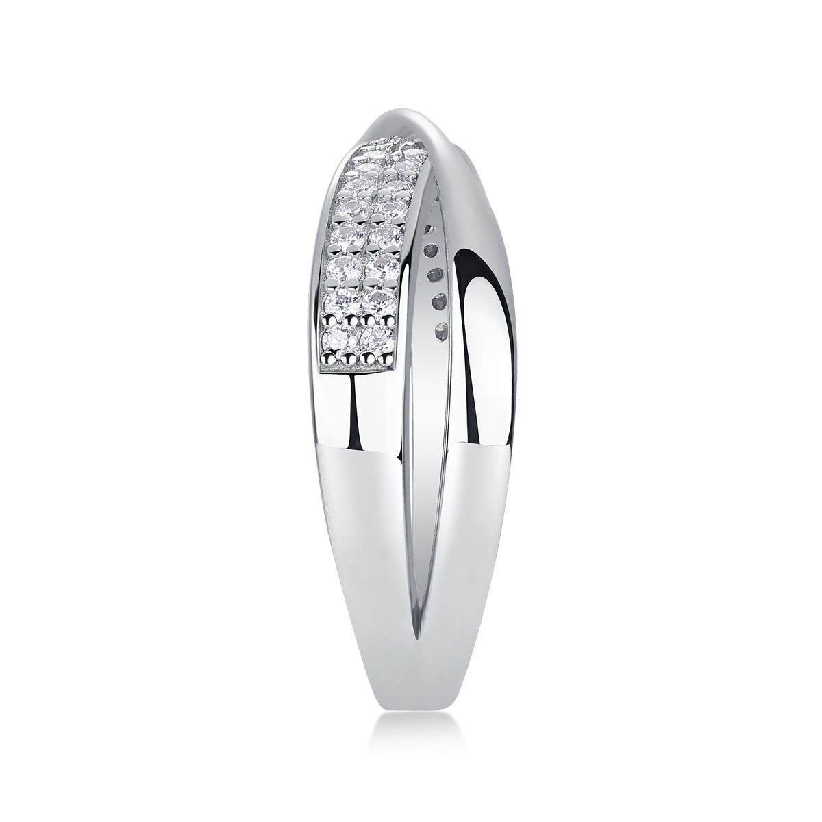 Wrap Around Ring Luxury Fashion Set Moissanite Silver Ring