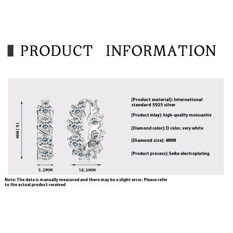Full Diamond Sense Ear Ring