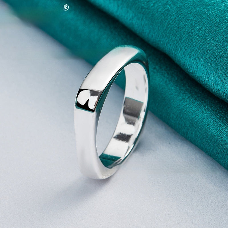 Stylish Glossy Square Smooth Women's Ring