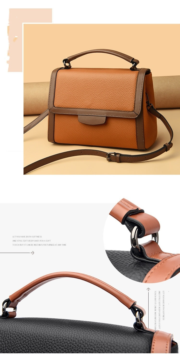 Soft Leather Textured Handbag