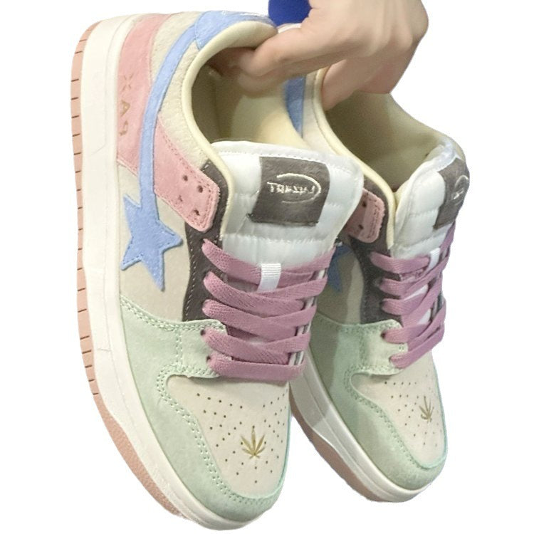 Color Matching Women's Board Shoes Students