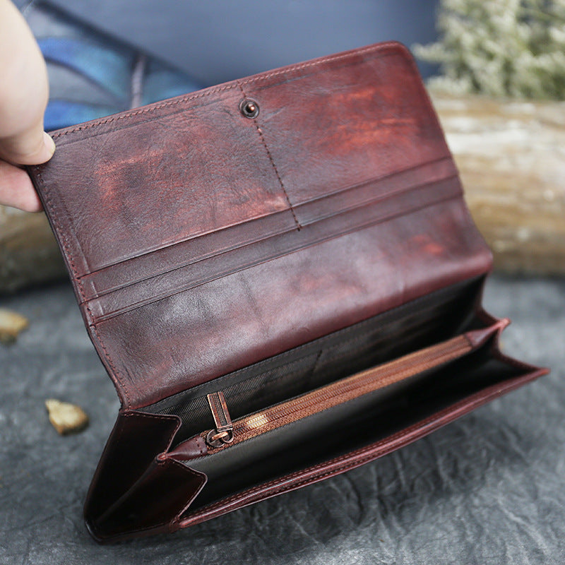 Women's Butterfly Leather Long Wallet