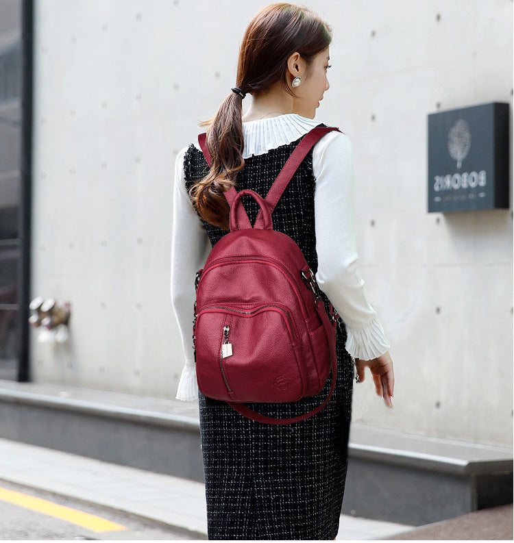 Trendy Korean Casual Pu Soft Leather