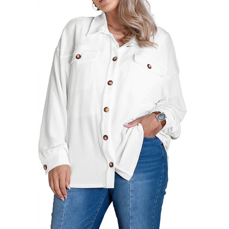 Loose Casual Texture Long Sleeve Jacket