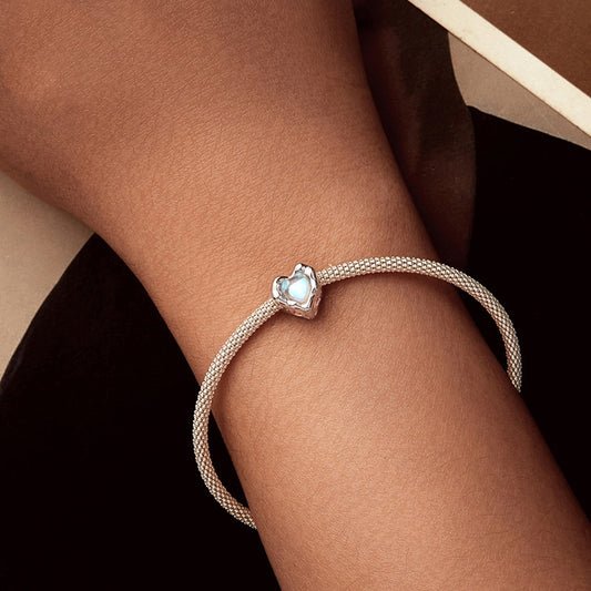 Heart-shaped Silver Bracelet