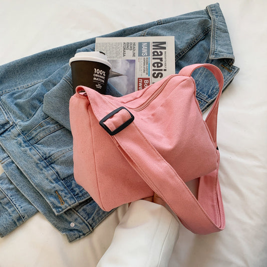 Candy-colored Canvas Women's Cloth Bag